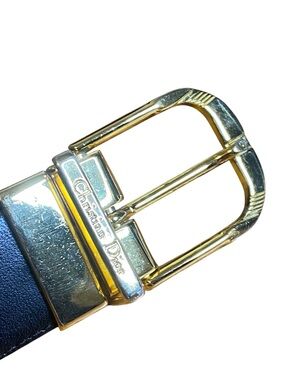 Christian Dior Vintage Unisex Reversible Black / Brown Belt 41” Long